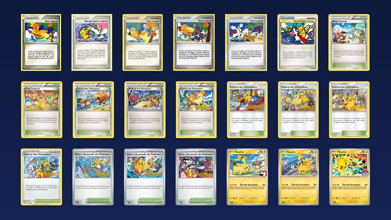 Cartes promo des Championnats du Monde Pokémon : année par année, 1999-2026