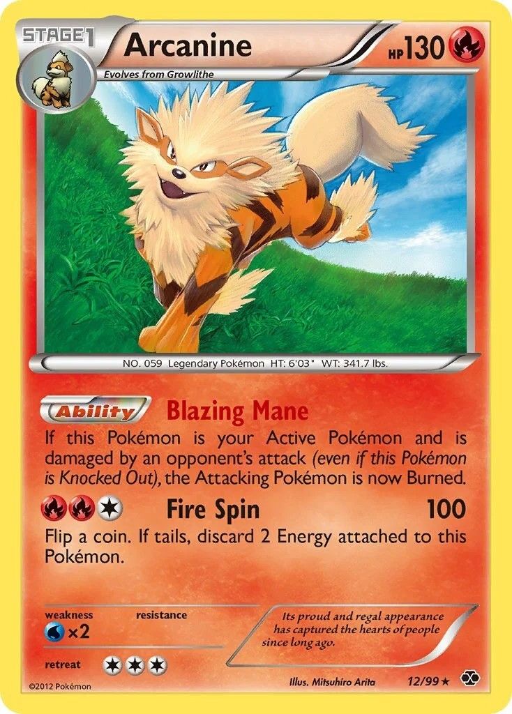 A genuine Arcanine with 130 HP and a retreat cost of two.