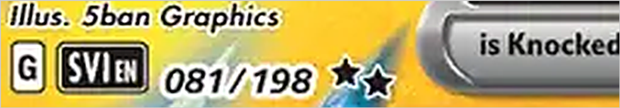 Zoom: 081/198 followed by two black stars, the Double Rare symbol