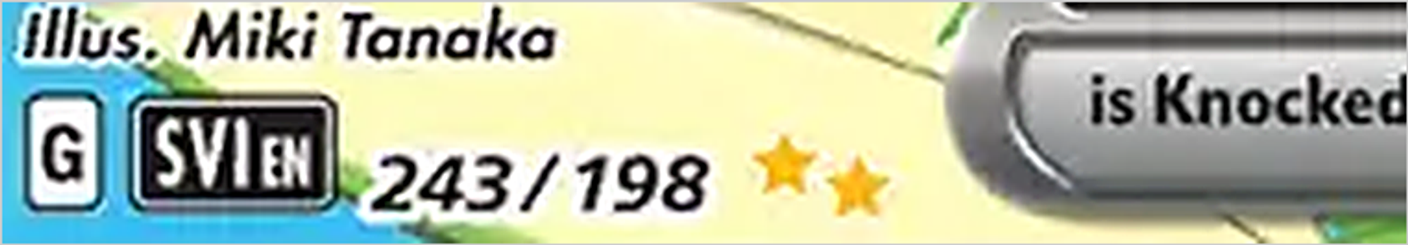 Zoom: 243/198 followed by two gold stars, Special Illustration Rare