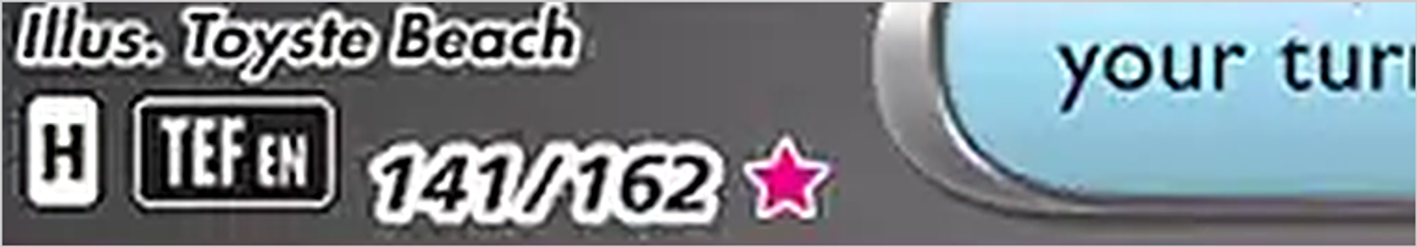 Zoom: 141/162 followed by a pink star, the ACE SPEC Rare symbol