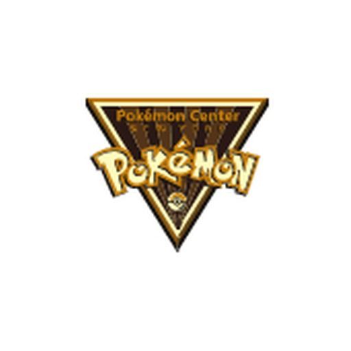 Emblem of Pokémon Center New York, 2001, which its logo pin of that year reproduces: the store's name over the Pokémon logo.