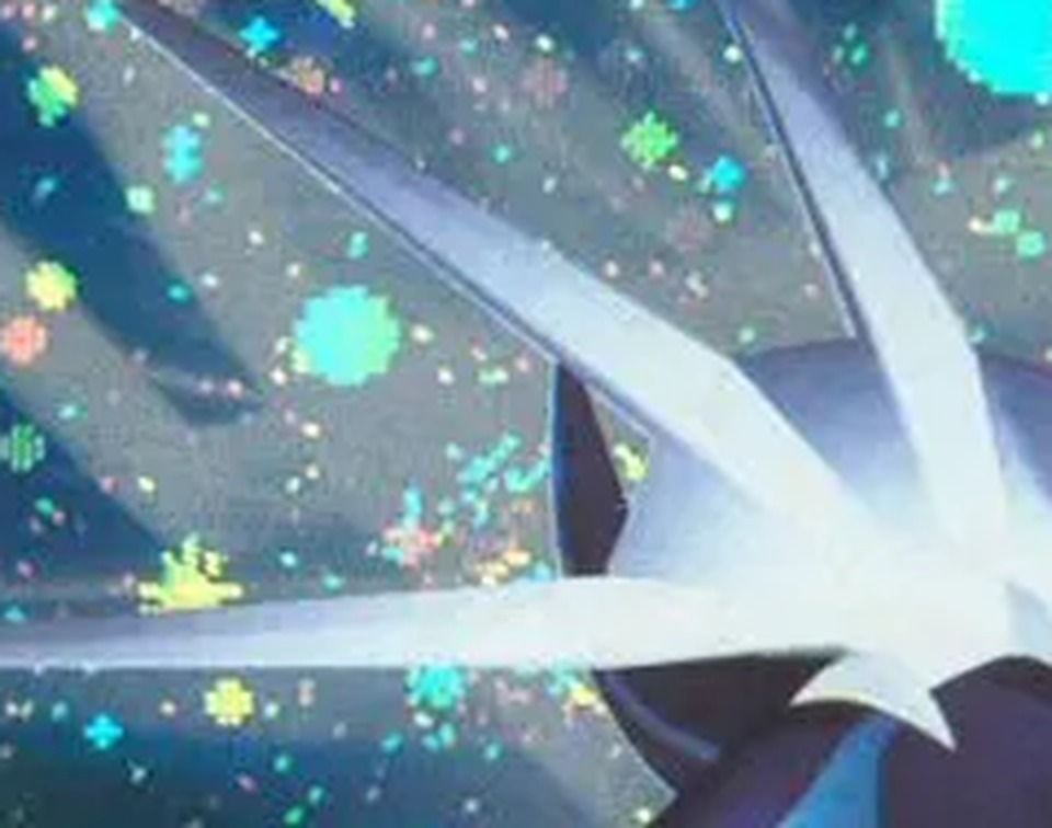 The artwork window of the Diamond & Pearl Dialga from our scan, zoomed: the same round orbs.