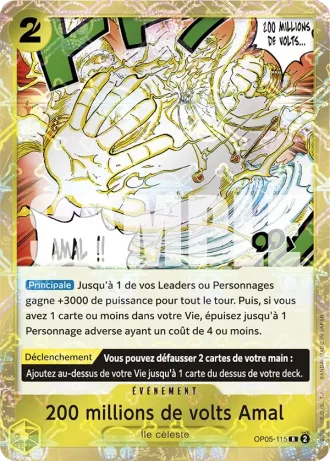 200 millions de volts Amal (OP05-115) (Alternative Art) — ONE PIECE CARD THE BEST (PRB01)