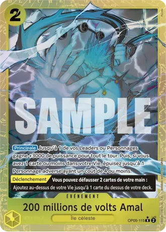 200 millions de volts Amal (OP05-115) (Reprint) — ONE PIECE CARD THE BEST (PRB01)