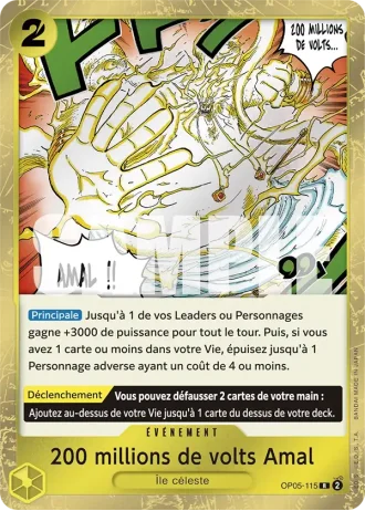 200 millions de volts Amal (OP05-115) (Textured Foil) — ONE PIECE CARD THE BEST (PRB01)