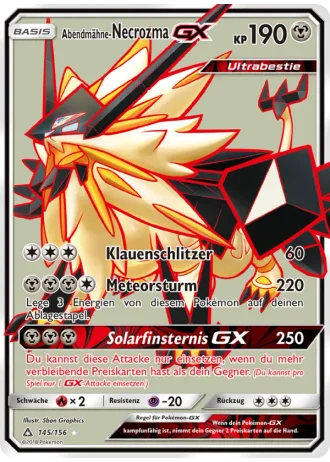Abendmähne-Necrozma GX #145/156 — Ultra-Prisma