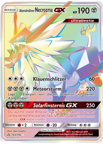 Abendmähne-Necrozma GX #163/156 — Ultra-Prisma