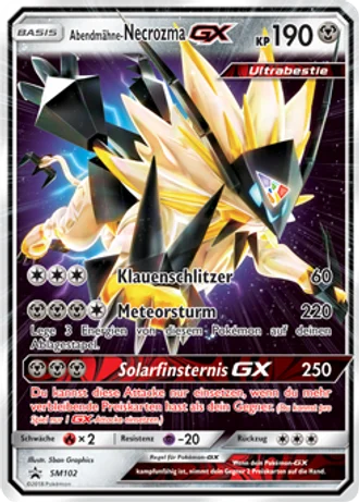 Abendmähne-Necrozma GX SM102 — Sonne & Mond Promos
