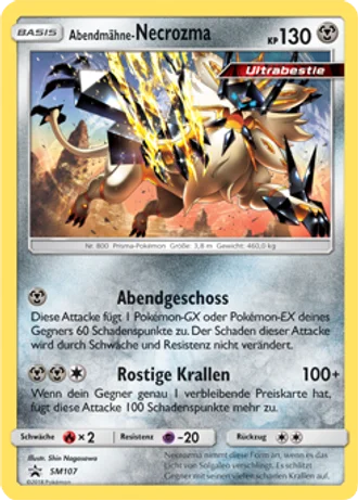 Abendmähne-Necrozma SM107 — Sonne & Mond Promos