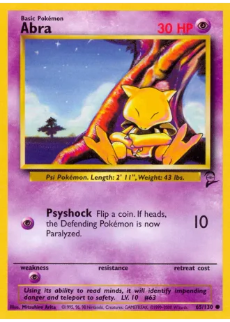 Abra #65/130 — Base Set 2
