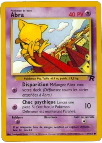 Abra (première édition) #49/82 — Team Rocket (1ère Édition)