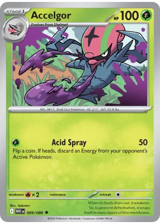 Accelgor #009 — White Flare