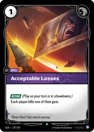 Acceptable Losses #179/298 — Origins