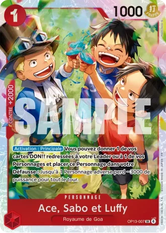 Ace, Sabo et Luffy (OP13-007) — Successeurs (OP13)