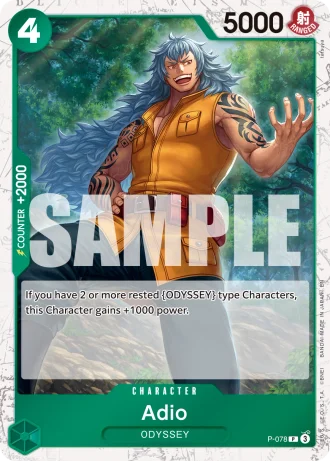 Adio (P-078) (Pirate Foil) — One Piece Card The Best Vol.2(PRB02)
