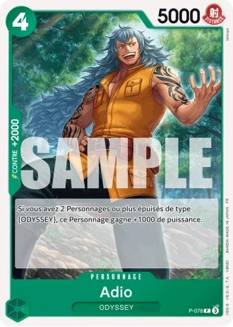 Adio (P-078) (Pirate Foil) — ONE PIECE CARD THE BEST vol.2 (PRB02)