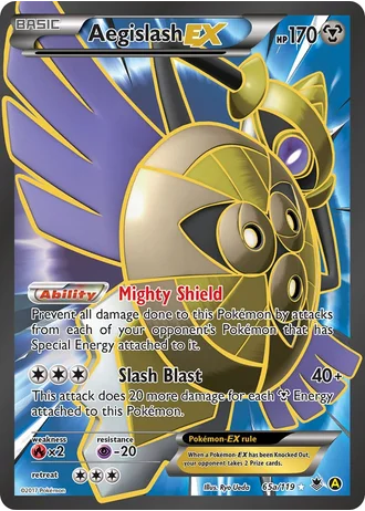 Aegislash EX #65a — Yellow A Alternate