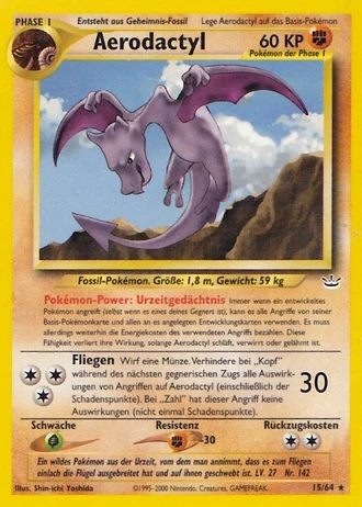 Aerodactyl (1. Edition) #15/64 — Neo Revelation (1. Edition)