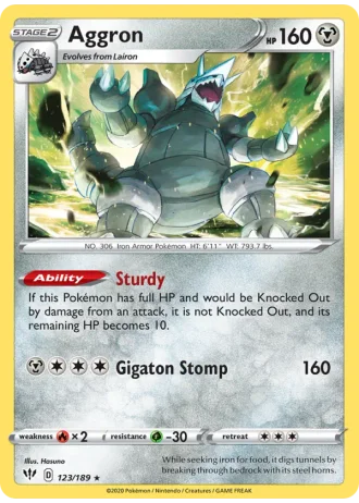 Aggron #123/189 — Darkness Ablaze