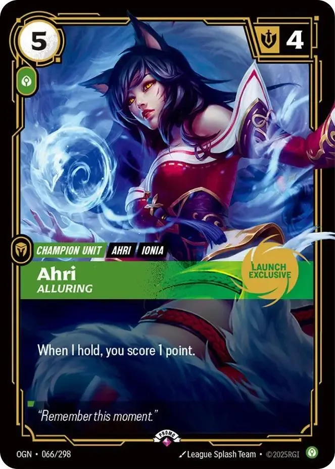 Ahri, Alluring (Launch Exclusive) #659765 — Promotional Cards