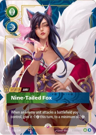 Ahri, Nine-Tailed Fox (Metal) (Best Of) #255/298 — Organized Play Promos