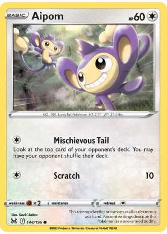 Aipom #144/196 — Lost Origin