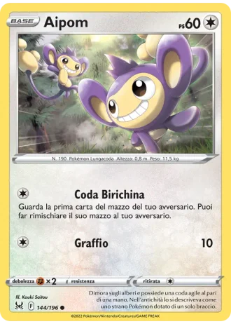 Aipom #144 — Origine Perduta
