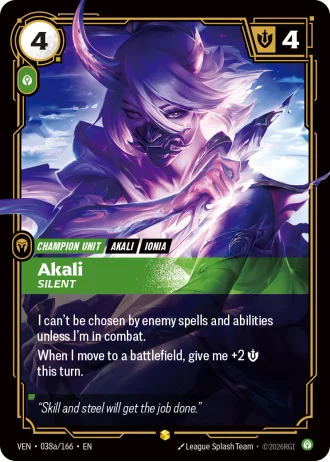 Akali, Silent #038a/166 — Vendetta