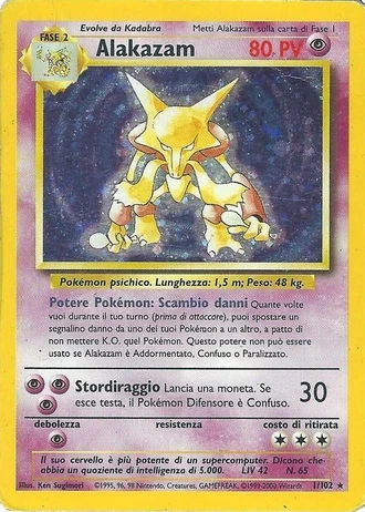Alakazam (1ª Edizione) #1/102 — Set Base (1ª Edizione)