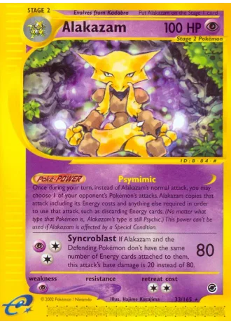 Alakazam #33 — Expedition Base Set