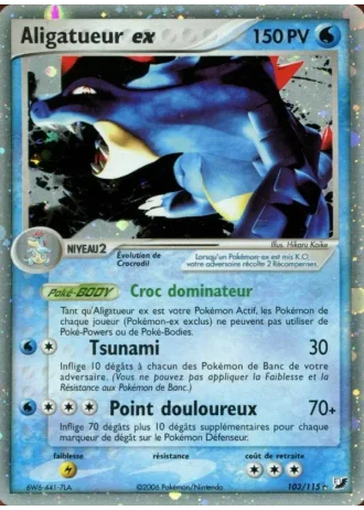Aligatueur ex #103/115 — EX Forces Cachées