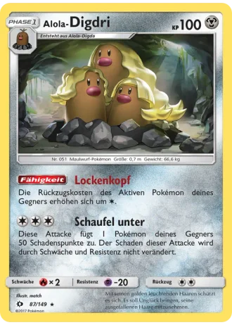 Alola-Digdri #87/149 — Sonne & Mond