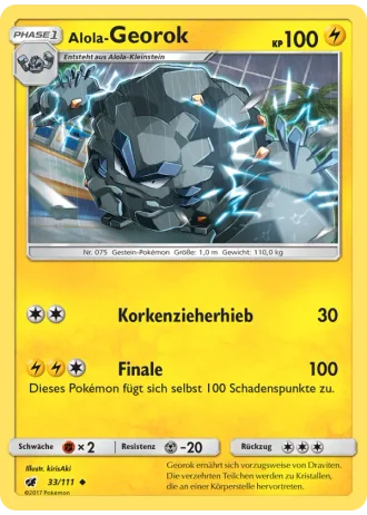 Alola-Georok #33/111 — Aufziehen der Sturmröte