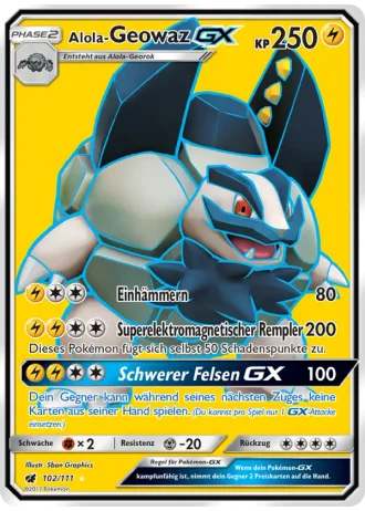 Alola-Geowaz GX #102 — Aufziehen der Sturmröte