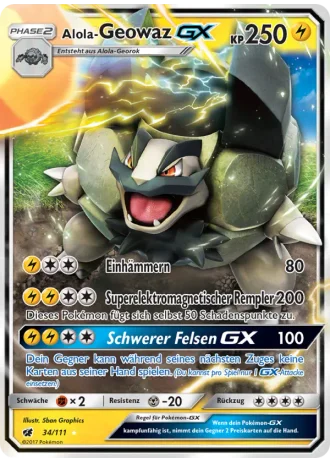 Alola-Geowaz GX #34 — Aufziehen der Sturmröte