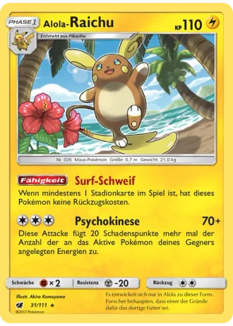 Alola-Raichu #31/111 — Aufziehen der Sturmröte