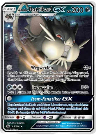Alola-Rattikarl GX #85 — Sturm Am Firmament