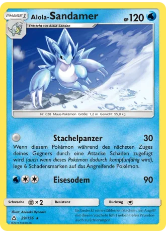 Alola-Sandamer #29/156 — Ultra-Prisma