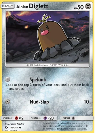 Alolan Diglett #86 — Sun & Moon