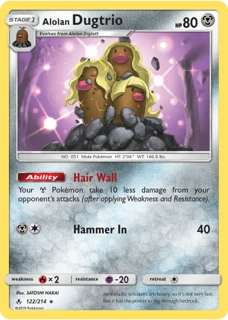 Alolan Dugtrio #122/214 — Unbroken Bonds
