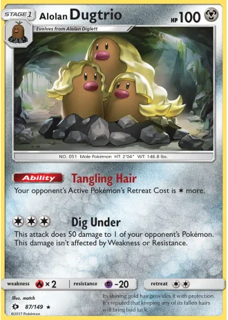 Alolan Dugtrio #87 — Sun & Moon