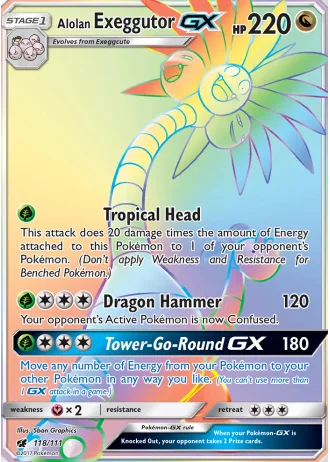 Alolan Exeggutor GX #118 — Crimson Invasion