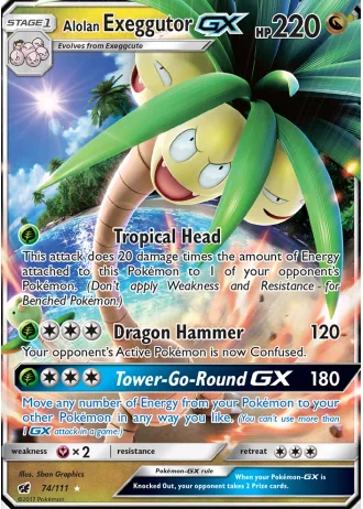 Alolan Exeggutor GX #74 — Crimson Invasion