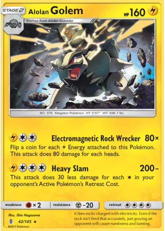 Alolan Golem #42 — Guardians Rising