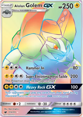 Alolan Golem GX #113 — Crimson Invasion
