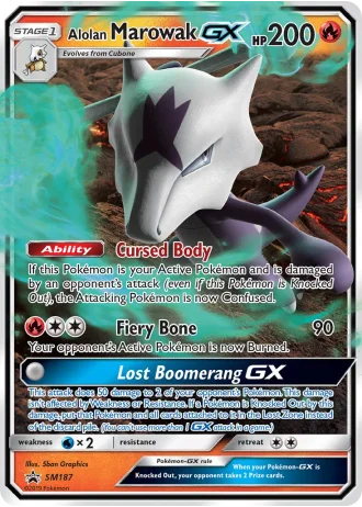 Alolan Marowak GX SM187 — Sun & Moon Promos