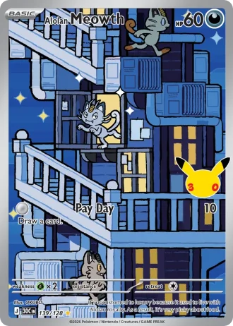 Alolan Meowth #139/128 — 30th Celebration