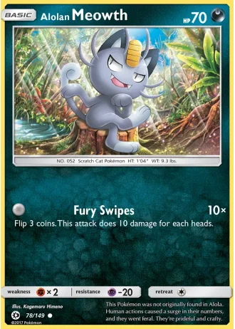 Alolan Meowth #78 — Sun & Moon