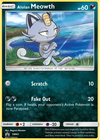 Alolan Meowth SM43 — Sun & Moon Promos